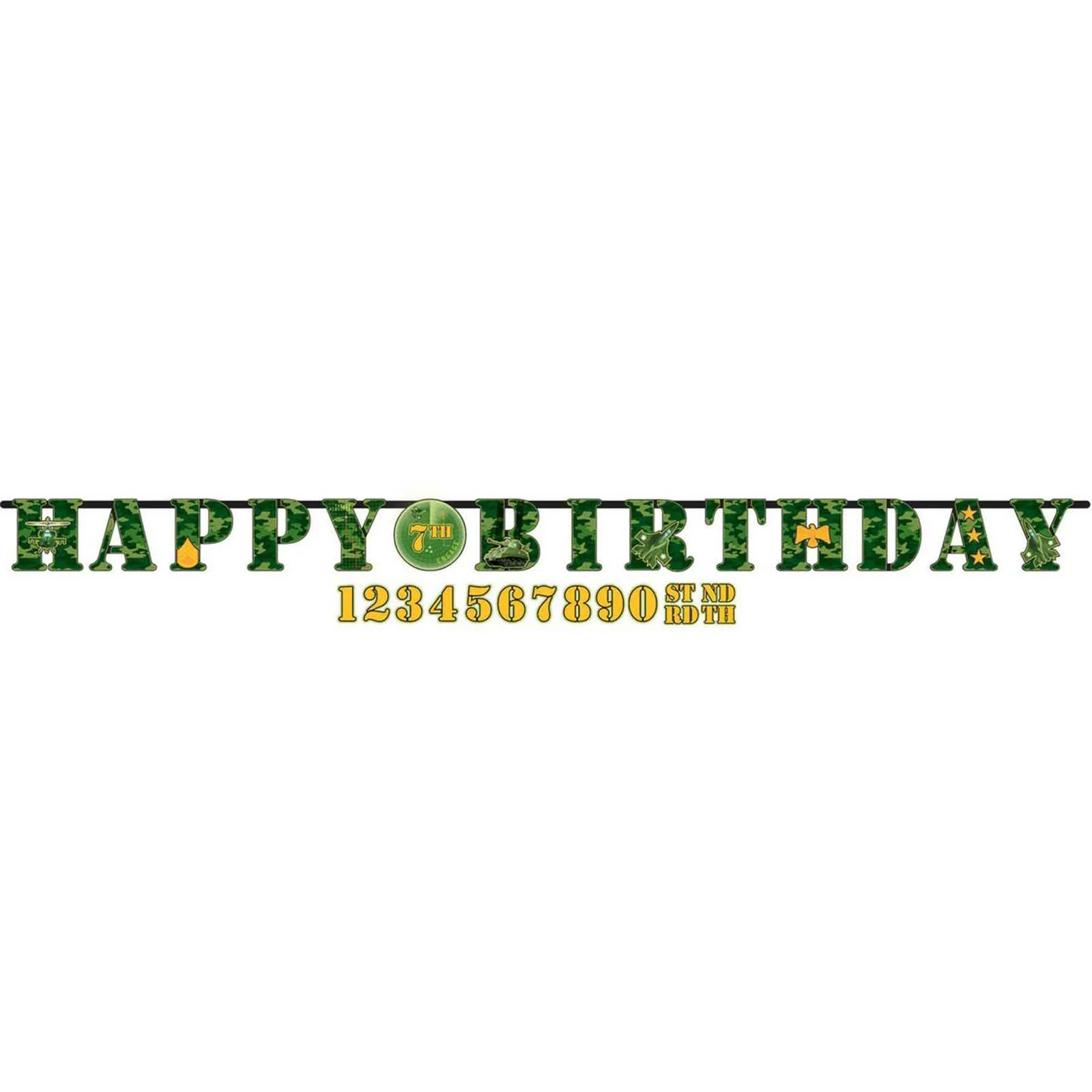 Camouflage Jumbo Letter Banner Kit