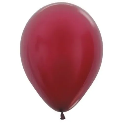 5" (12cm) Metallic Burgundy Latex Balloons - Pk 100