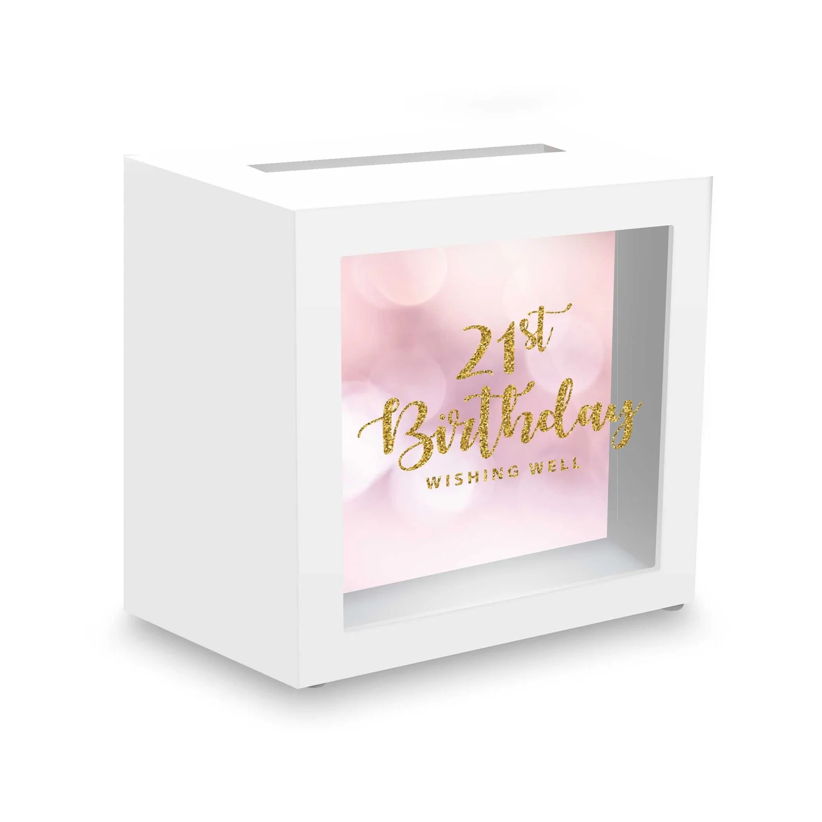 Gold Glitter 21st Birthday Wishing Well