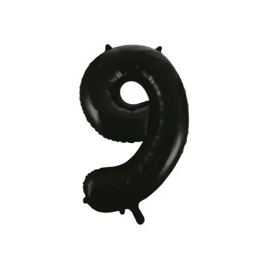 Black Number 9 Foil Balloon (86cm)