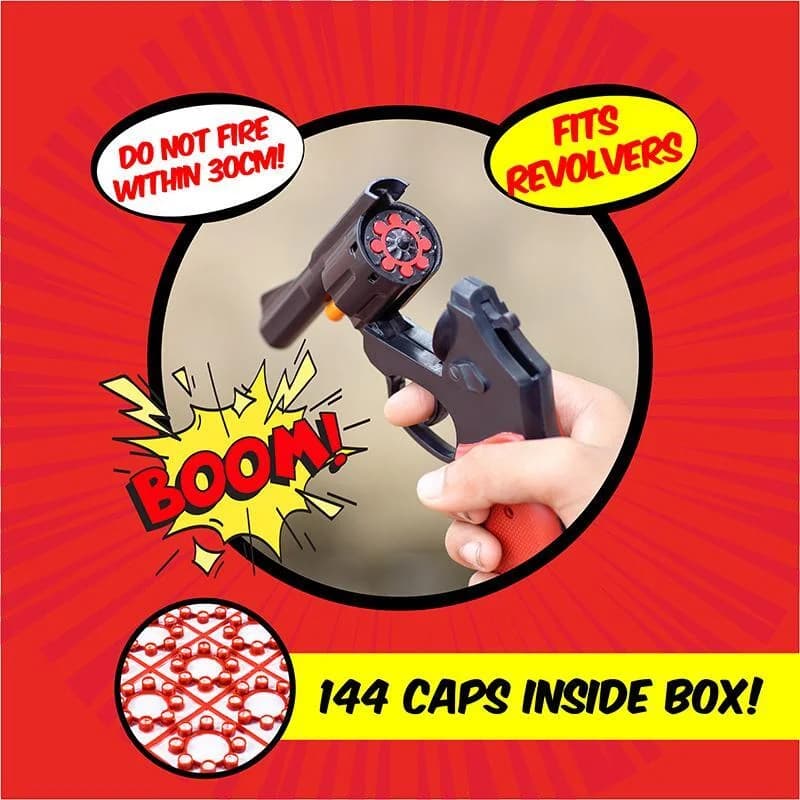 Cap Gun 8 Shot Ring Caps - Pk 18