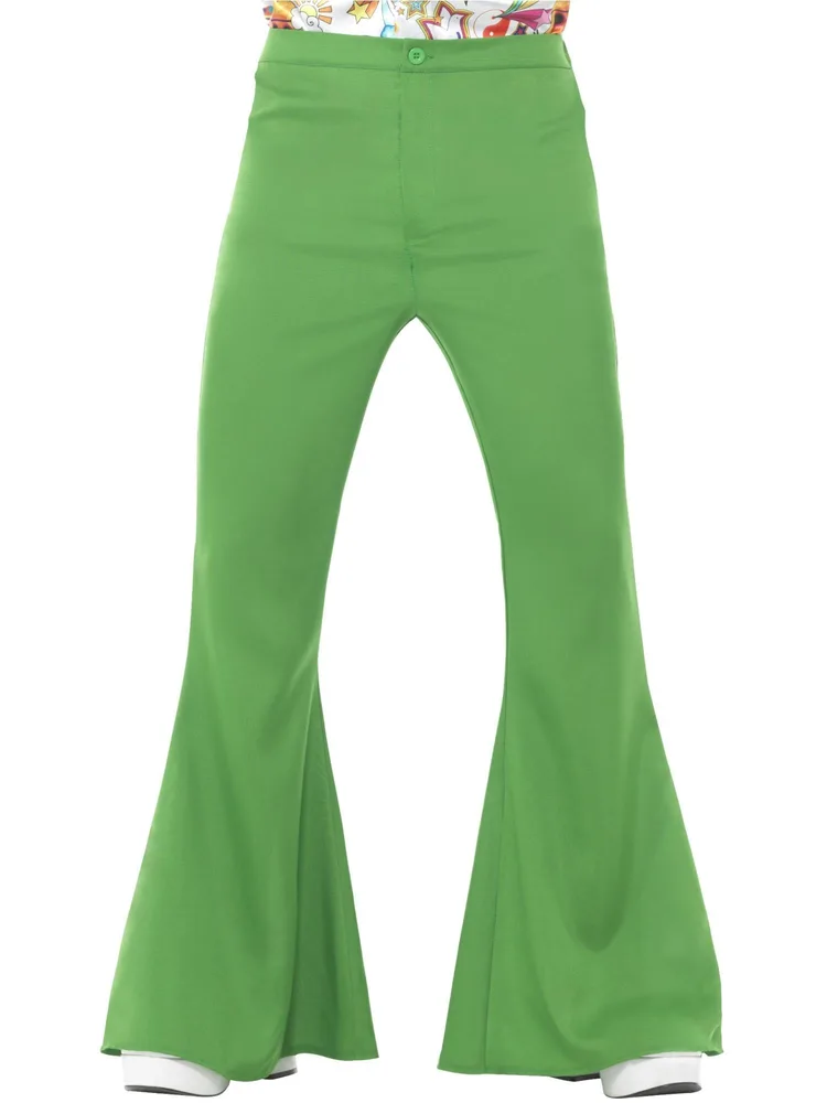 Men's Green Bell-Bottom Trousers