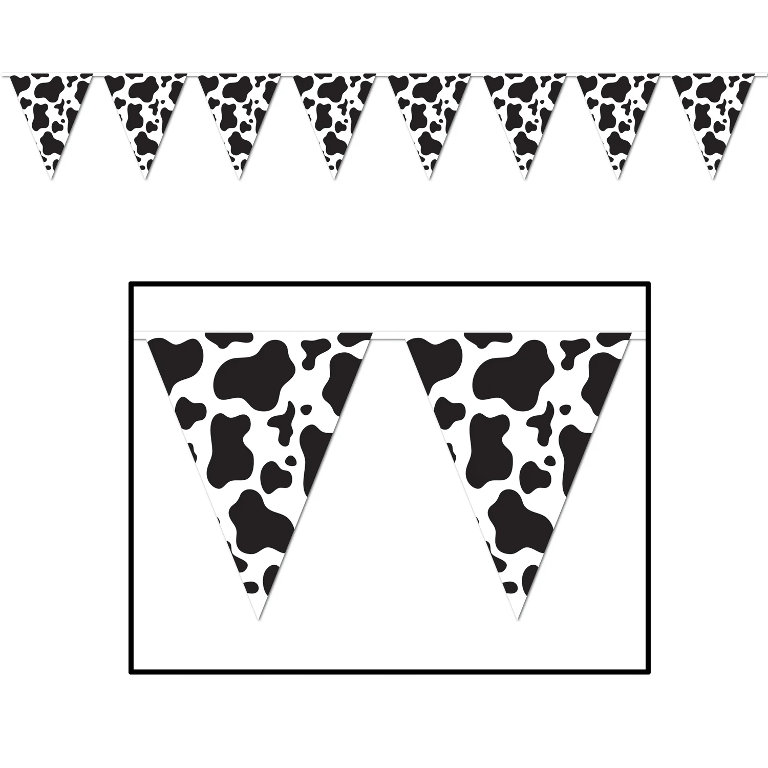Cow Print Pennant Banner (3.66m)
