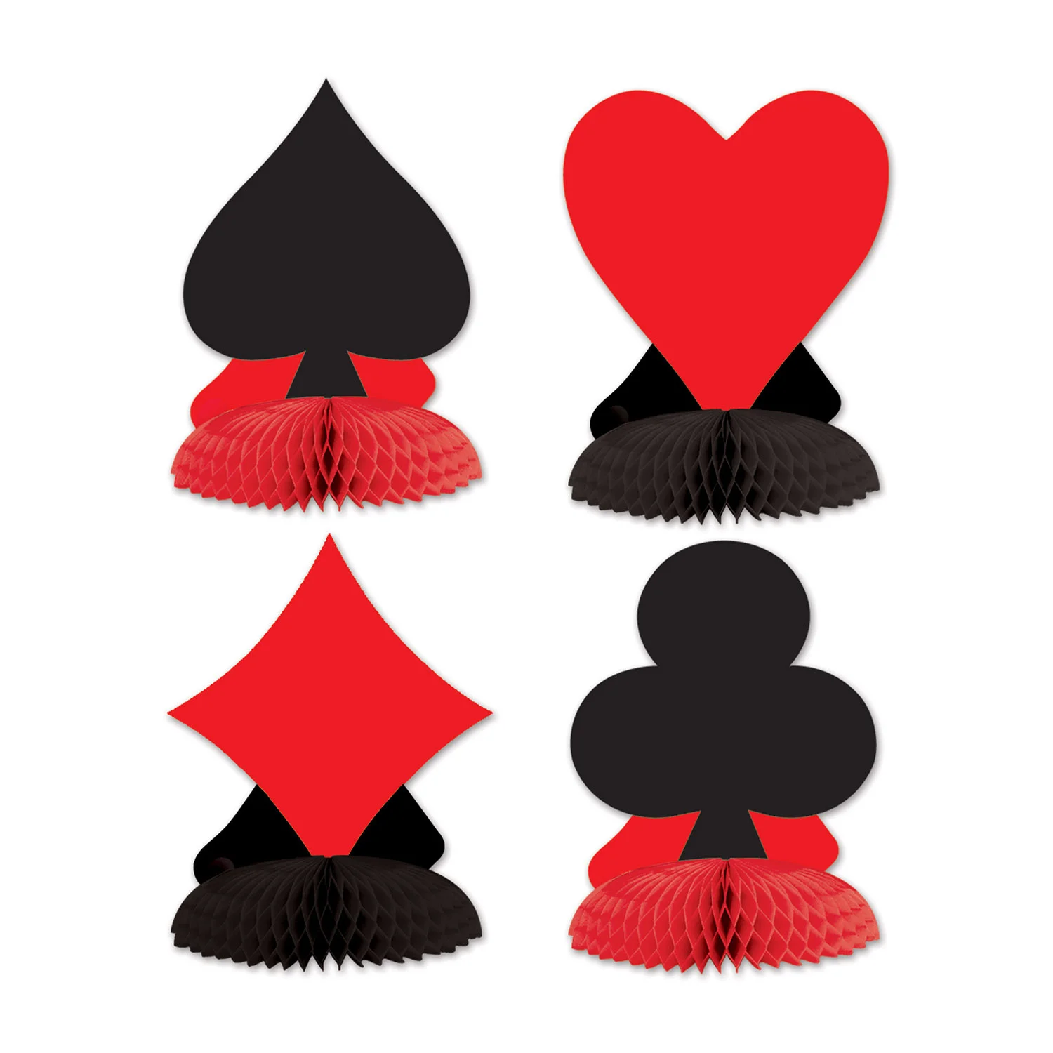 Card Suit Mini Centrepieces - Pk 4