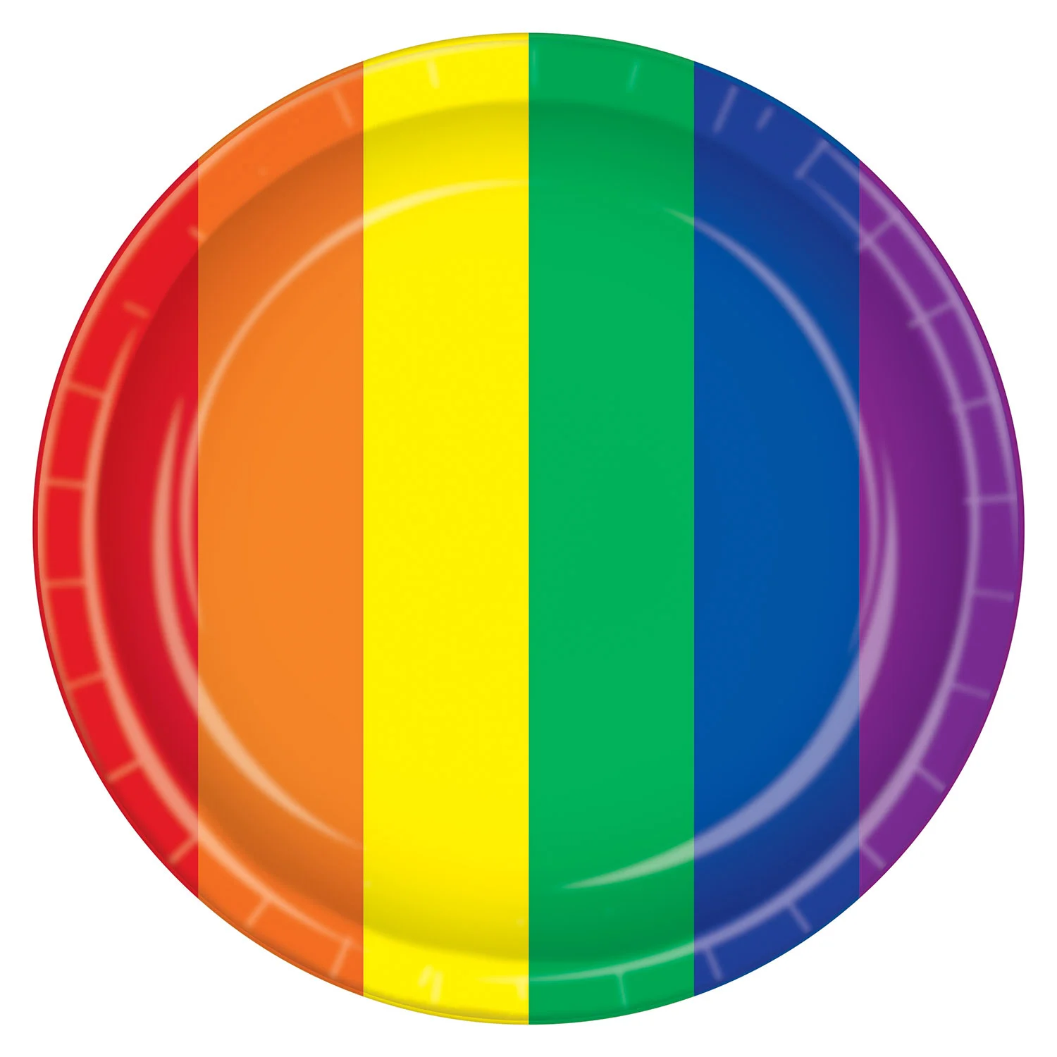 Rainbow Paper Plates (23cm) - Pk 8