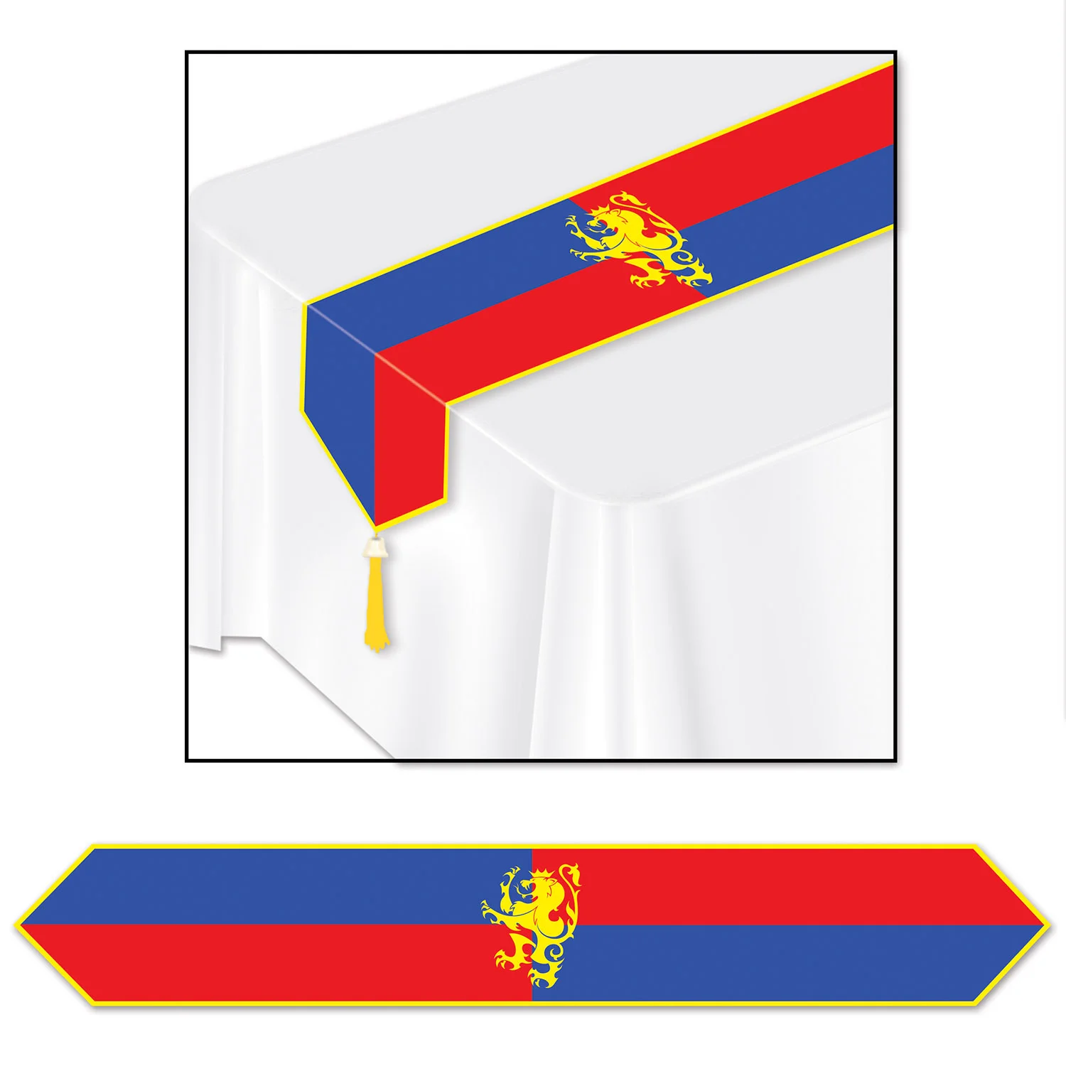 Medieval Printed Plastic Table Runner (1.83m)