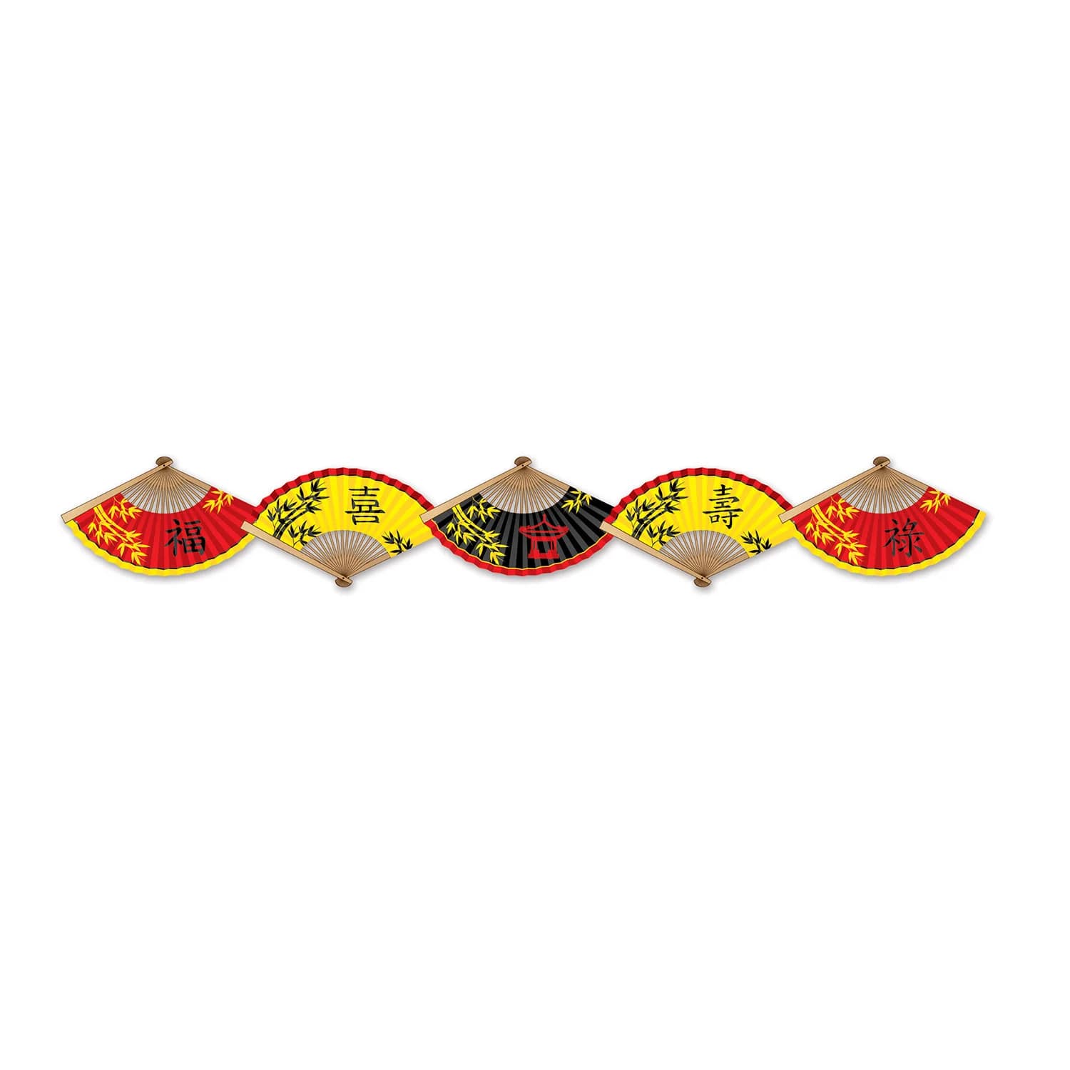 Asian Paper Fan Jointed Streamer (1.52m)