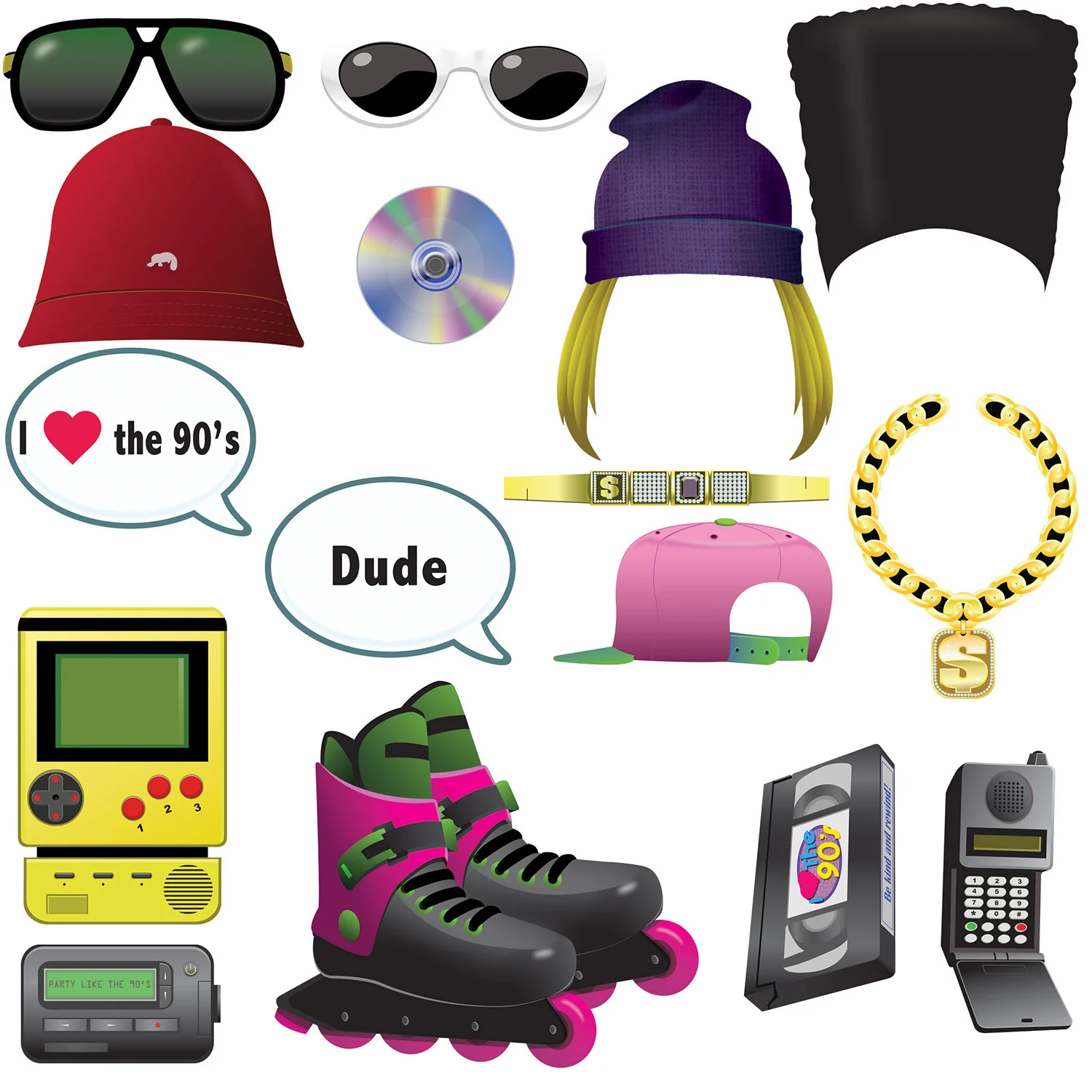 90's Photo Fun Signs - Pk 16