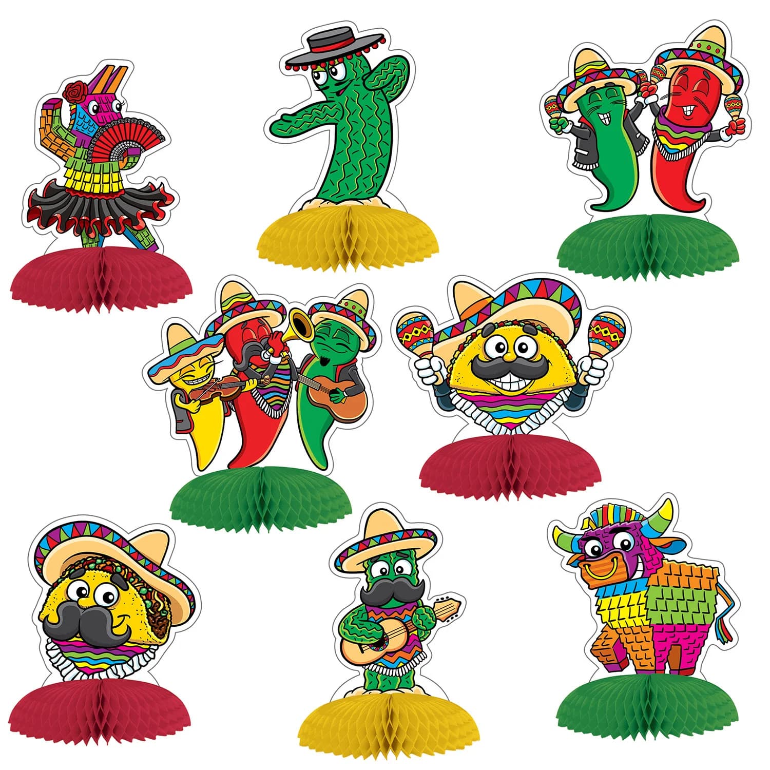 Fiesta Mini Centerpieces - Pk 8