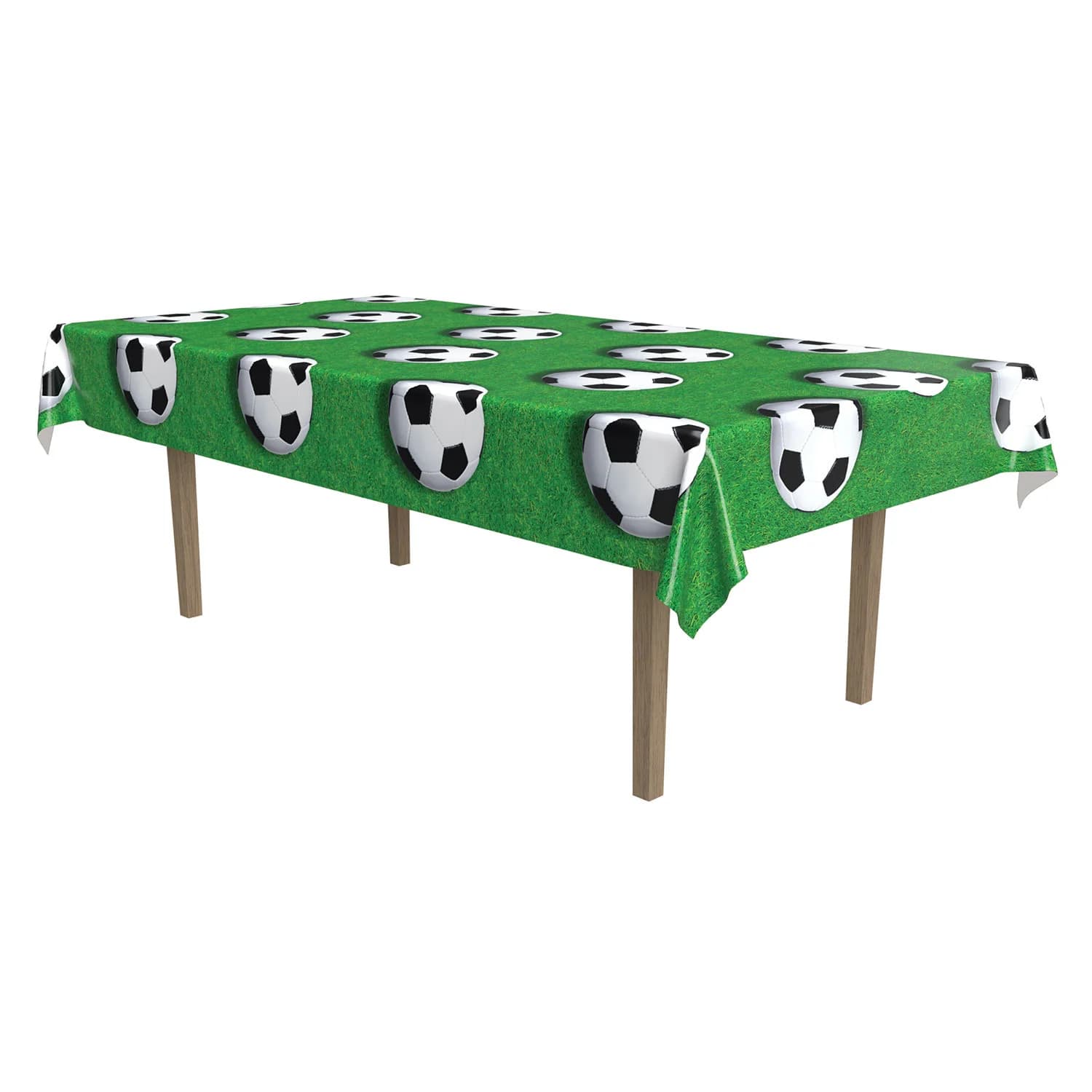 Soccer Ball Rectangle Plastic Tablecover