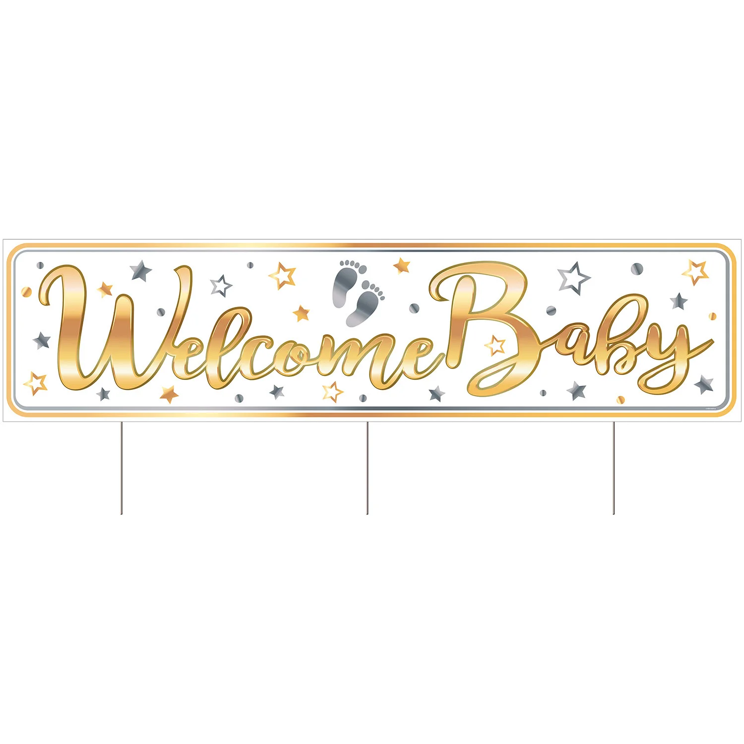Plastic Jumbo Welcome Baby Yard Sign (1.19m)*