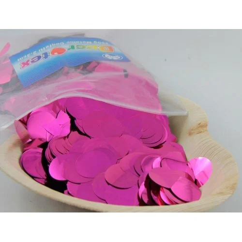 Hot Pink Metallic Confetti (2.3cm) - 250g