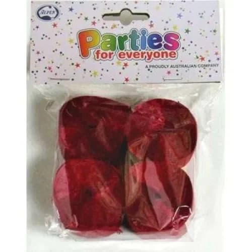 Maroon Crepe Streamers - Pk 4