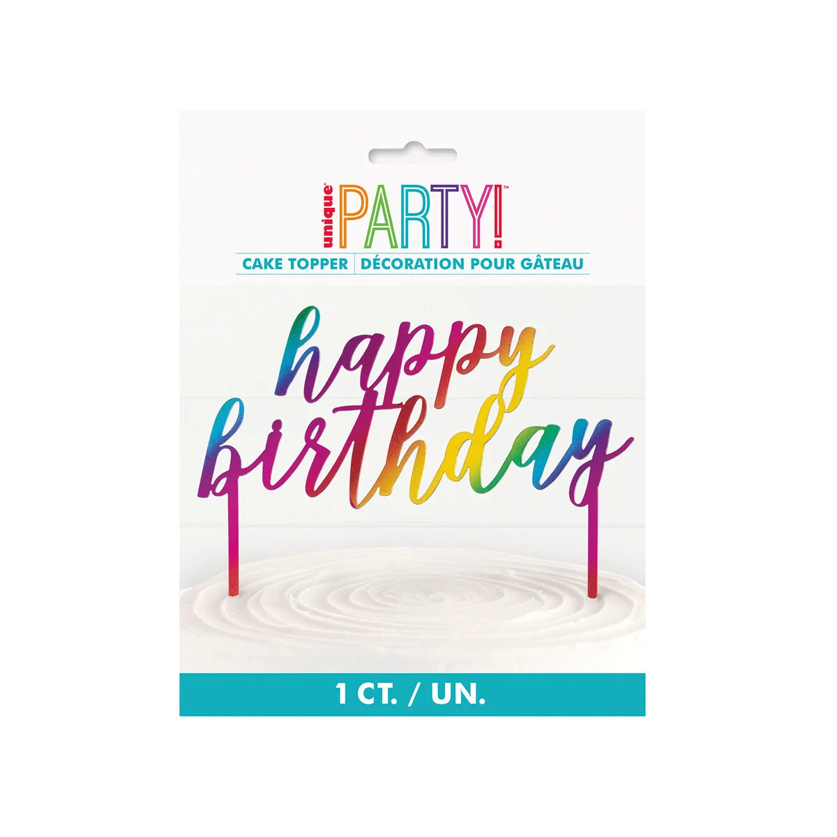 Happy Birthday Rainbow Cake Topper