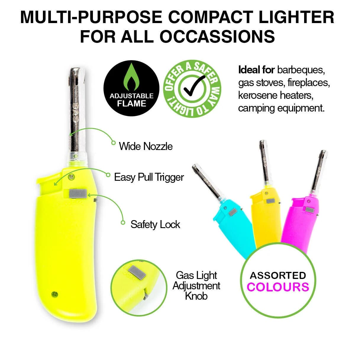 Refillable Compact Gas Lighter
