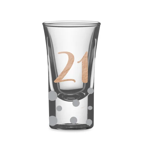 Rose Gold '21' Shot Glass