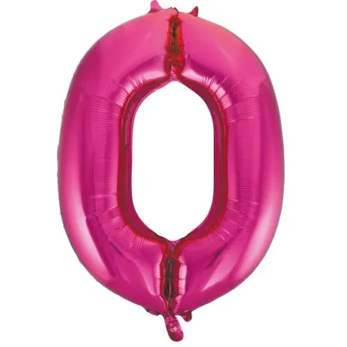 #0 Magenta 34" Foil Balloon