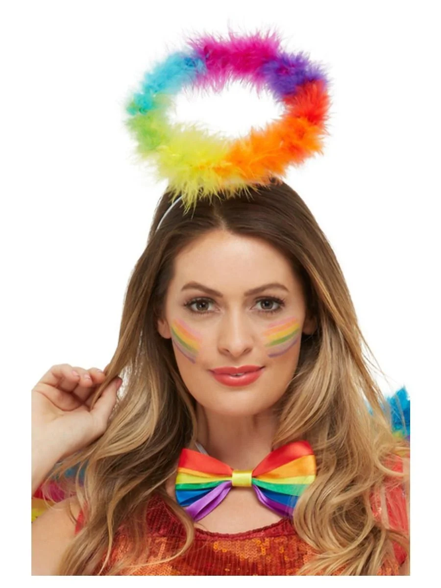 Rainbow Marabou Angel Halo