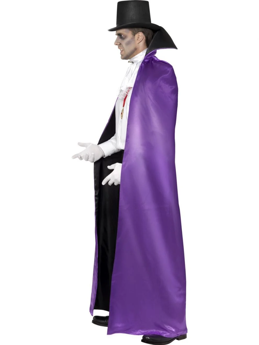 Adults Black/Purple Reversible Count's Cape