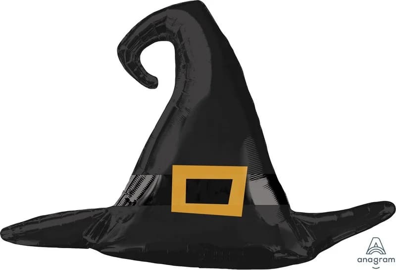 SuperShape Black Witch Hat Foil Balloon (99x68cm)