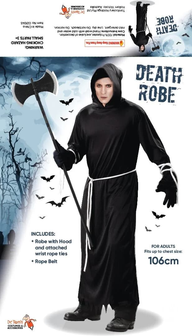 Adults Black Death Robe
