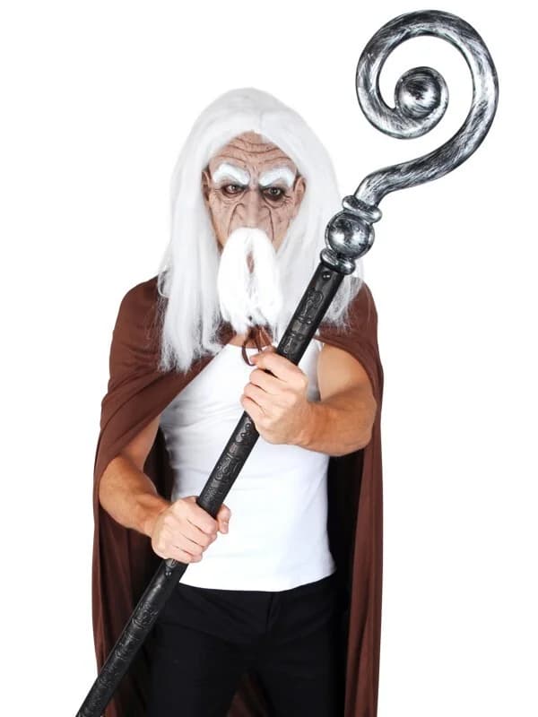 Black/Silver Wizard Staff (150cm)