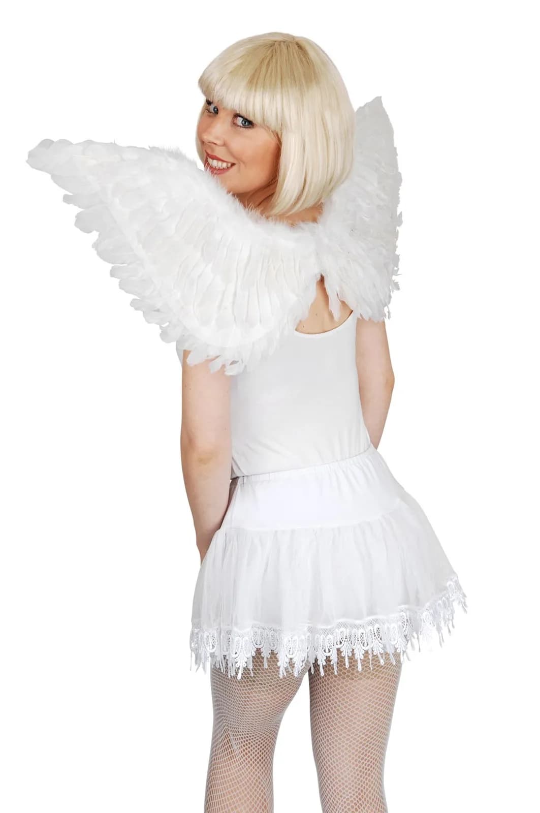 White Angel Wings Large 90 x 50cm - worn by model