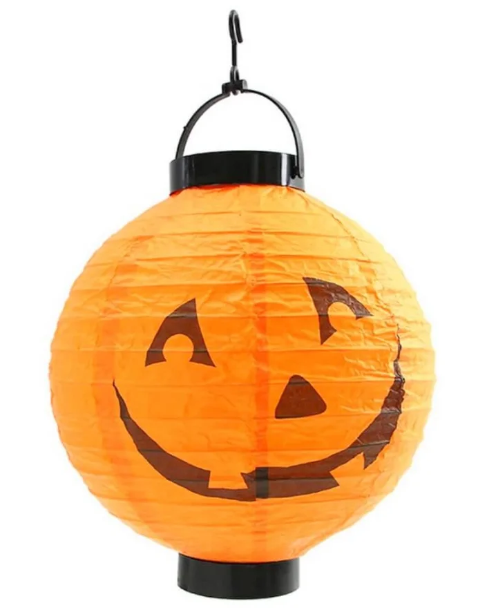 Halloween Pumpkin LED Paper Lantern (20cm)