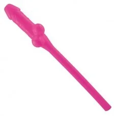 Jumbo Pink Penis Drinking Straw