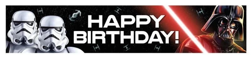 Happy Birthday Star Wars Banner (150x30cm)