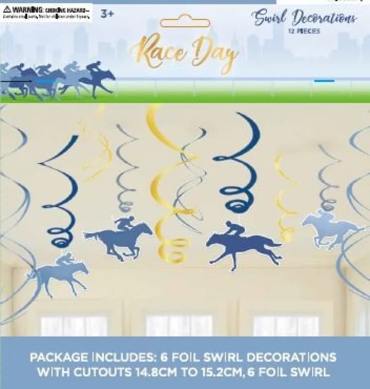Derby Race Day Swirls - Pk 12