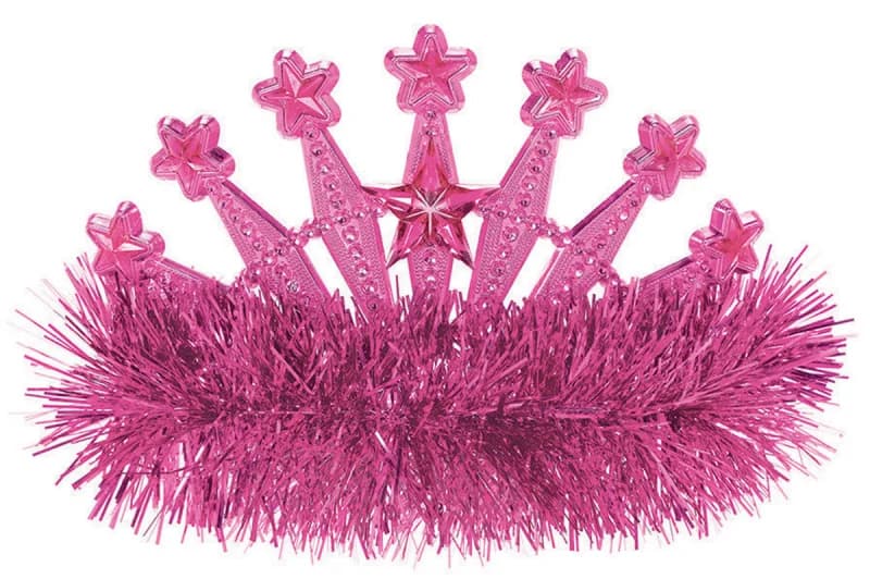 Pink Stars & Tinsel Tiara