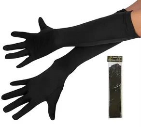 Adults Long Black Gloves (42cm)
