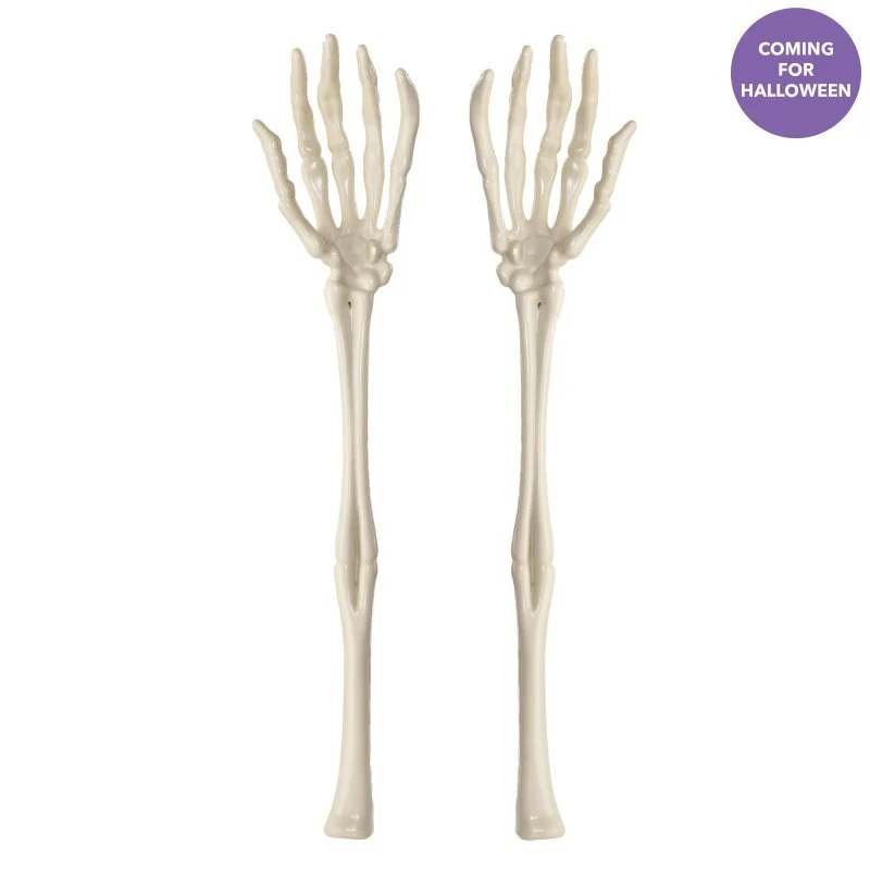 Plastic Skeleton Hands Serving Utensils - Pk 2
