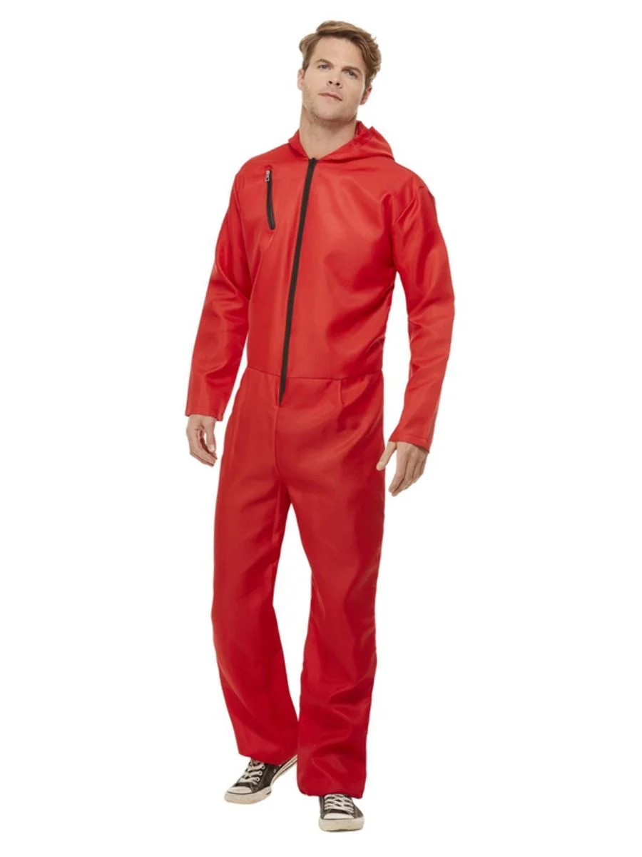Adults Bank Robber Red Jumpsuit