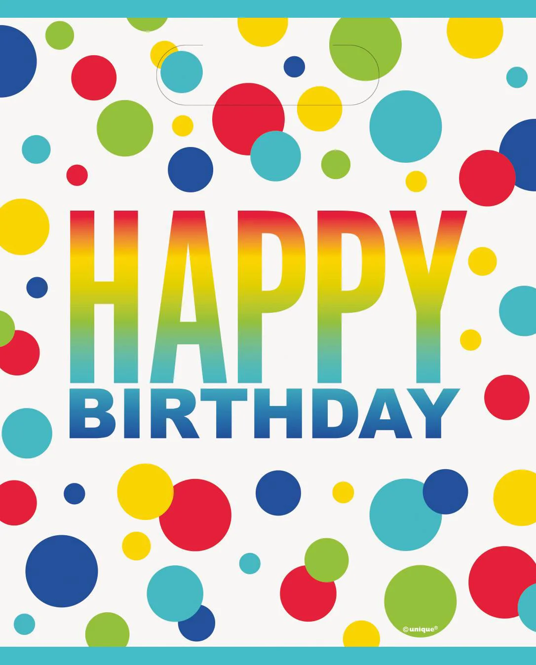 Happy Birthday Rainbow Dot Loot Bags - Pk 8