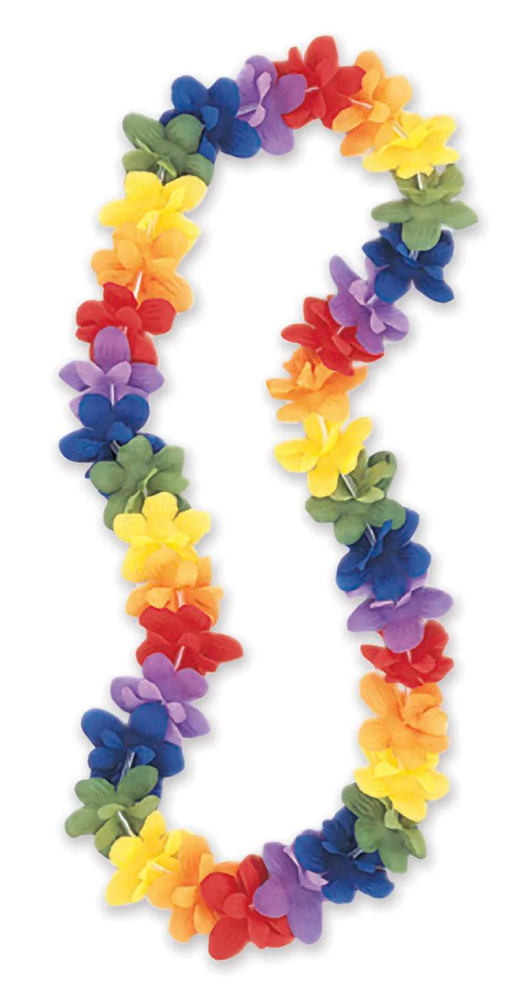 Multi-Colour Rainbow Flower Lei