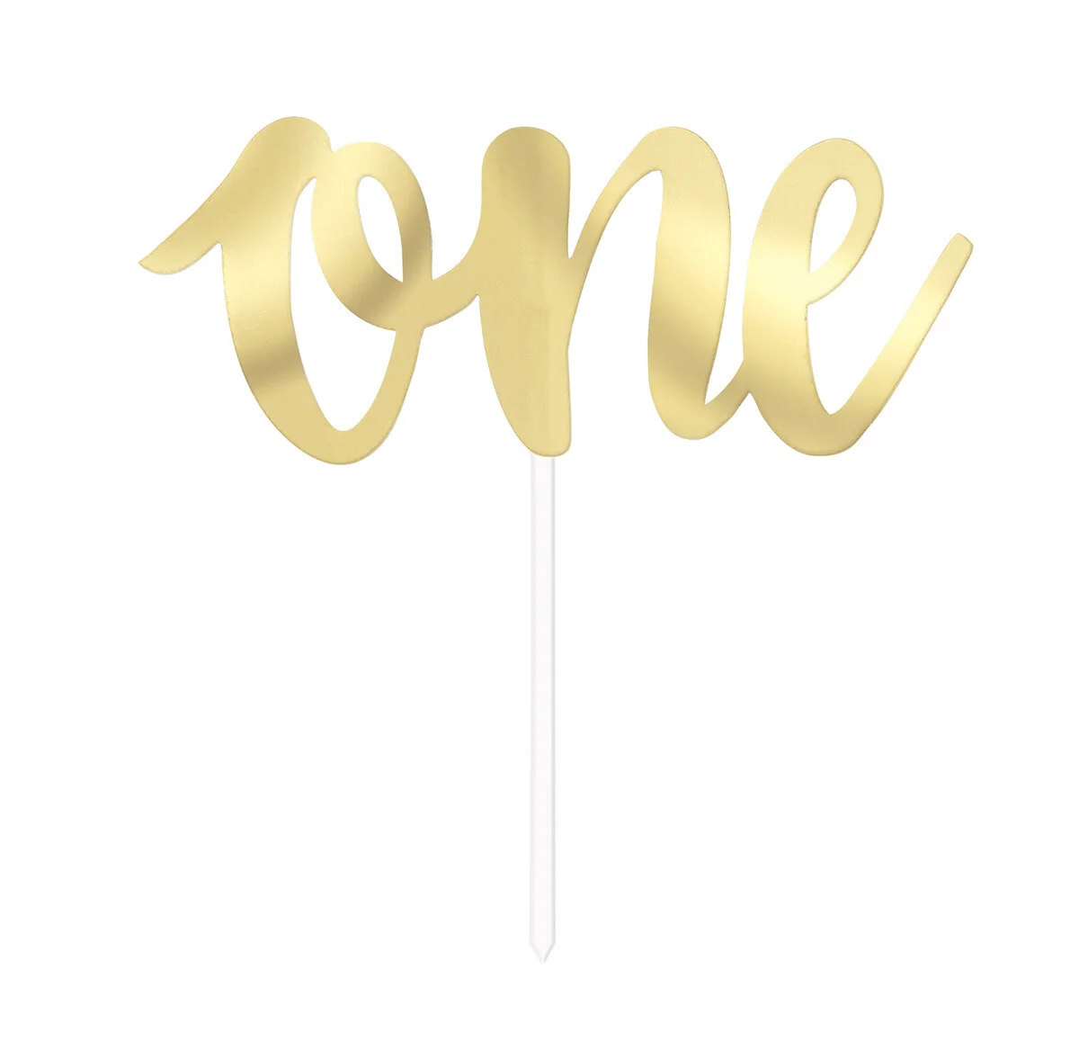 "One" Foil Gold Cake Topper (15cm)
