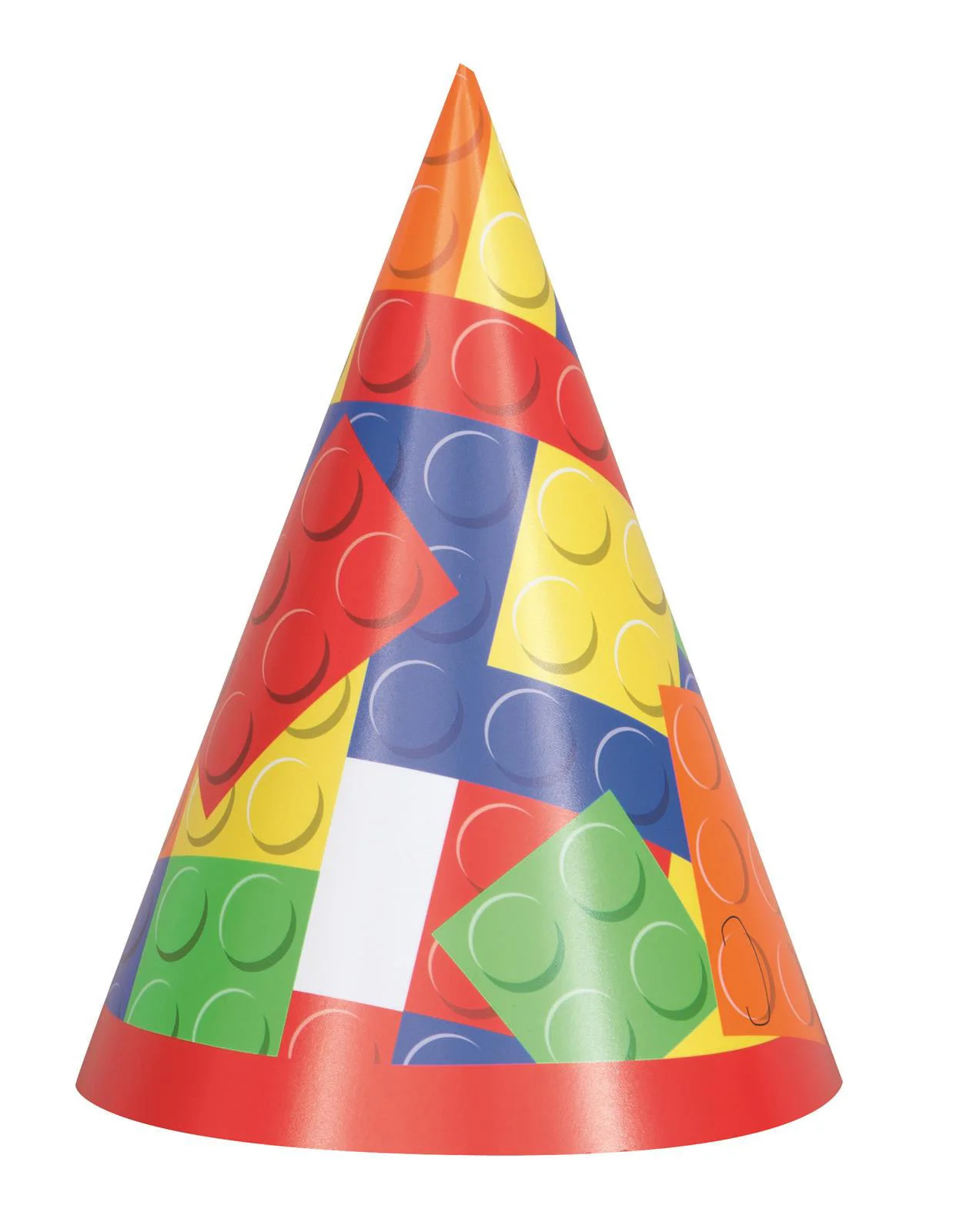 Building Blocks Party Hats - Pk 8