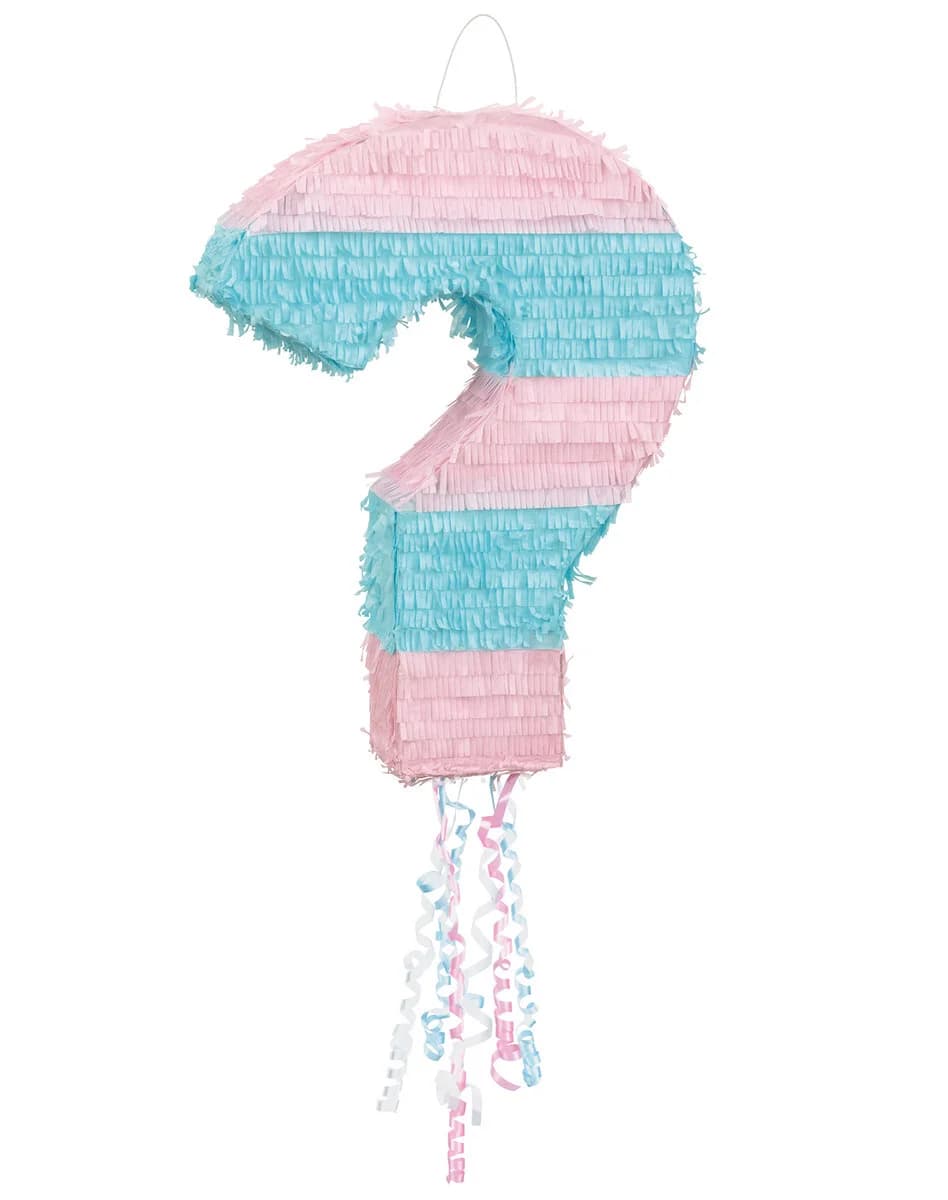 Gender Reveal Question Mark Pull Pinata (51x38cm)
