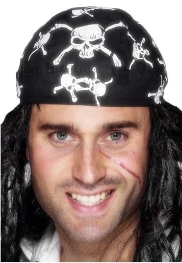 Skull and Crossbones Design Pirate Bandanna