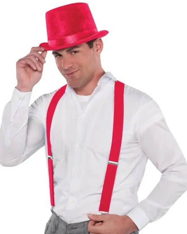 Neon Pink Suspenders