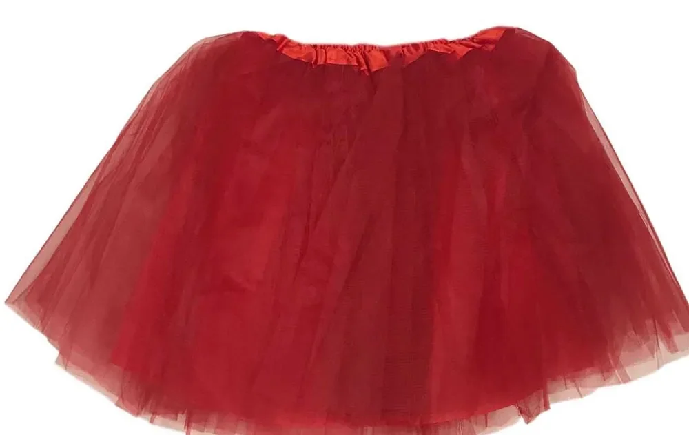 Red 40cm Lined 4 layer Tutu 6/120