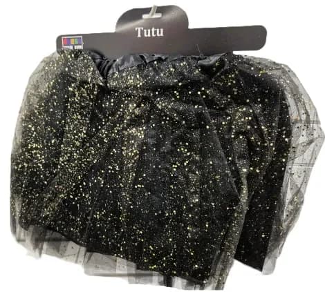 Black 40cm Glitter 4 layer Tutu 6/120