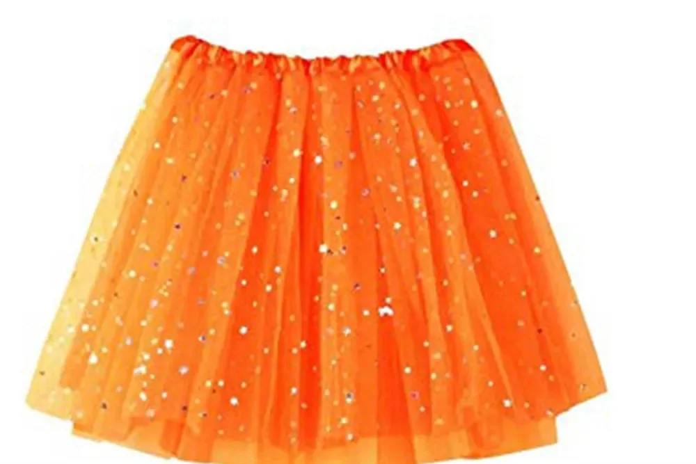 Orange 40cm Glitter 4 layer Tutu 6/120