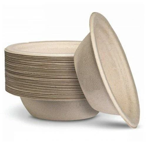 Eco-Friendly Sugarcane Bowls (16cm) - Pk 50