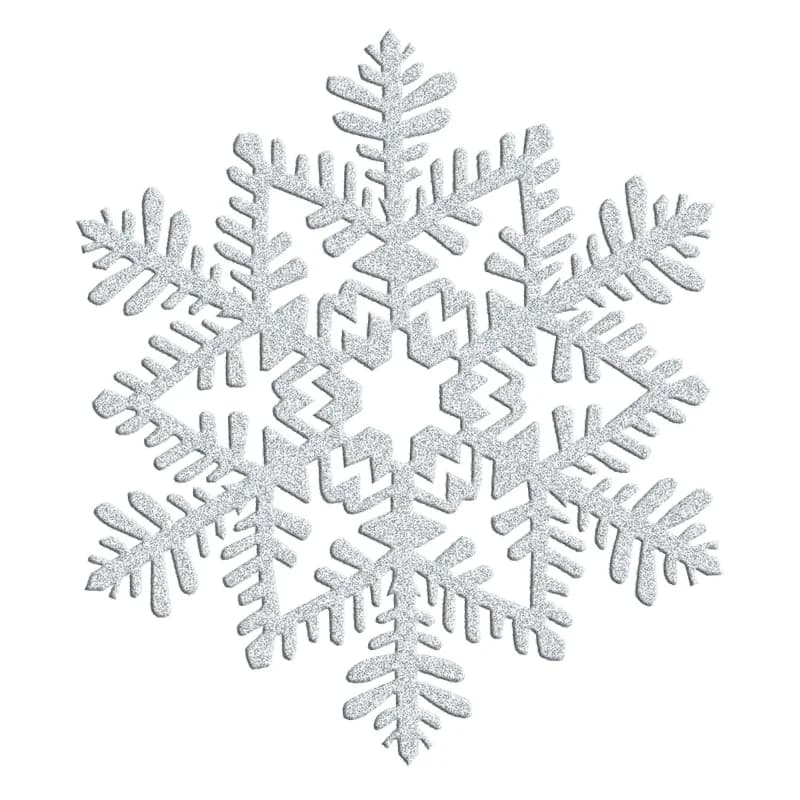Silver Glitter Snowflake Cutout Decoration (16cm)