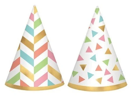 Confetti Fun Mini Party Hats - Pk 12