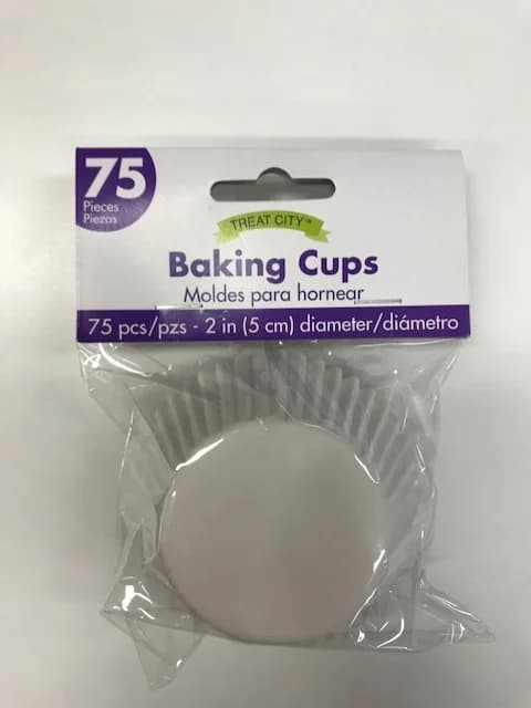 White Cupcake Cases - Pk 75