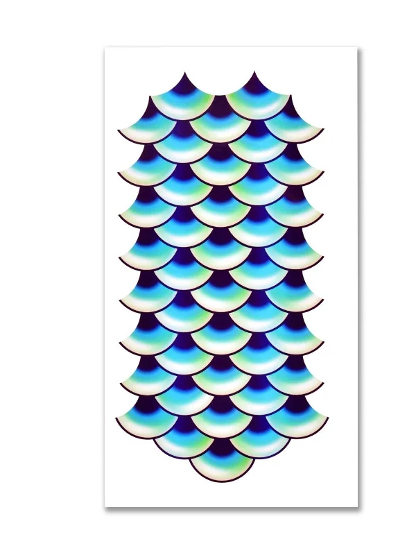 SFX Blue Mermaid Scales Temporary Tattoo